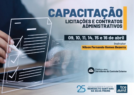 TCE-MT realiza capacitação sobre Licitações e Contratos Administrativos