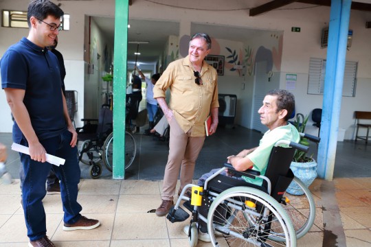 Antonio Joaquim e Deosdete Cruz Junior visitaram o local, que está sendo ampliado, nesta segunda-feira (14).